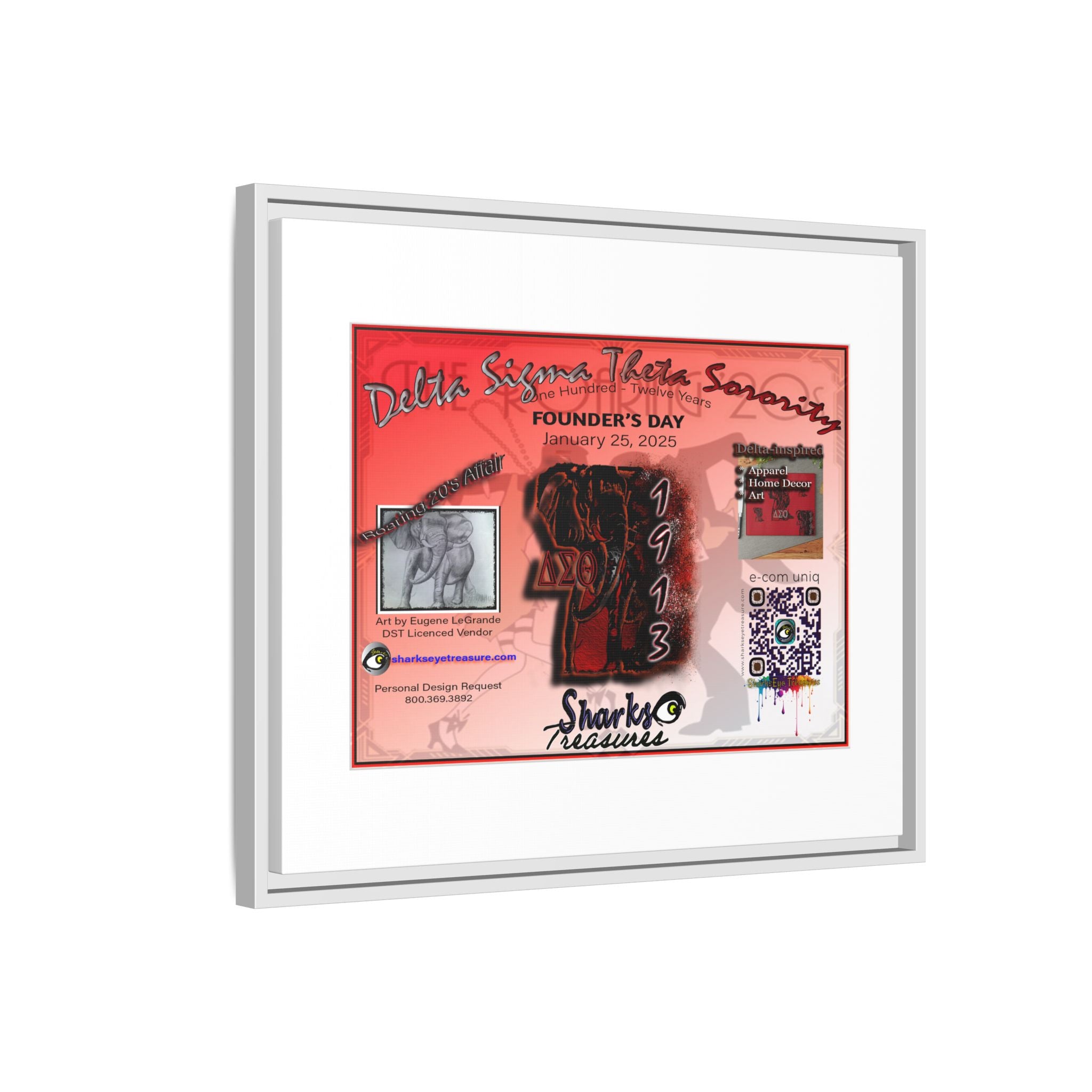 Matte Canvas, Framed (Multi-color) Delta Sigma Theta Collection by SharksEye Treasures