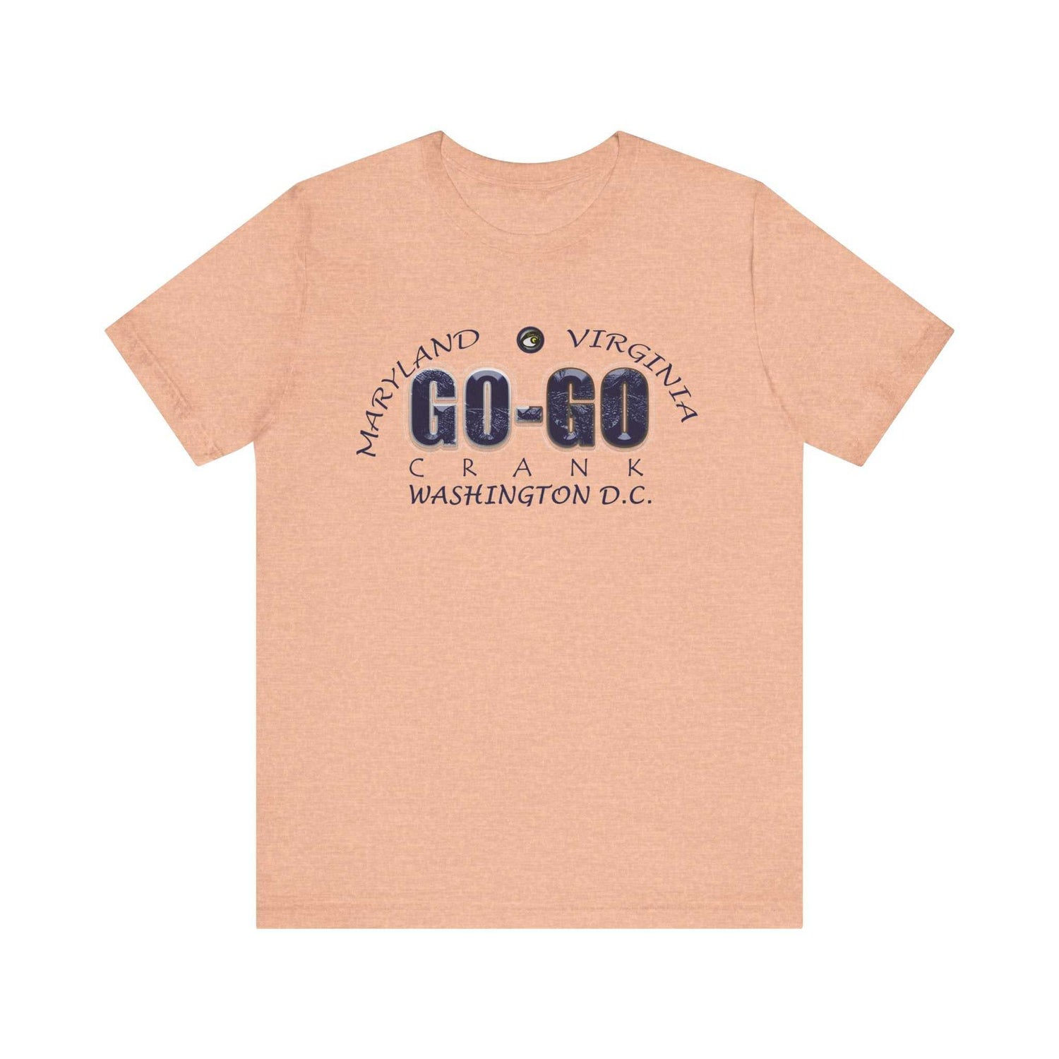 Unisex jersey short sleeve tee from Go-Go Music Collection by SharksEye Treasures, soft cotton, classic fit