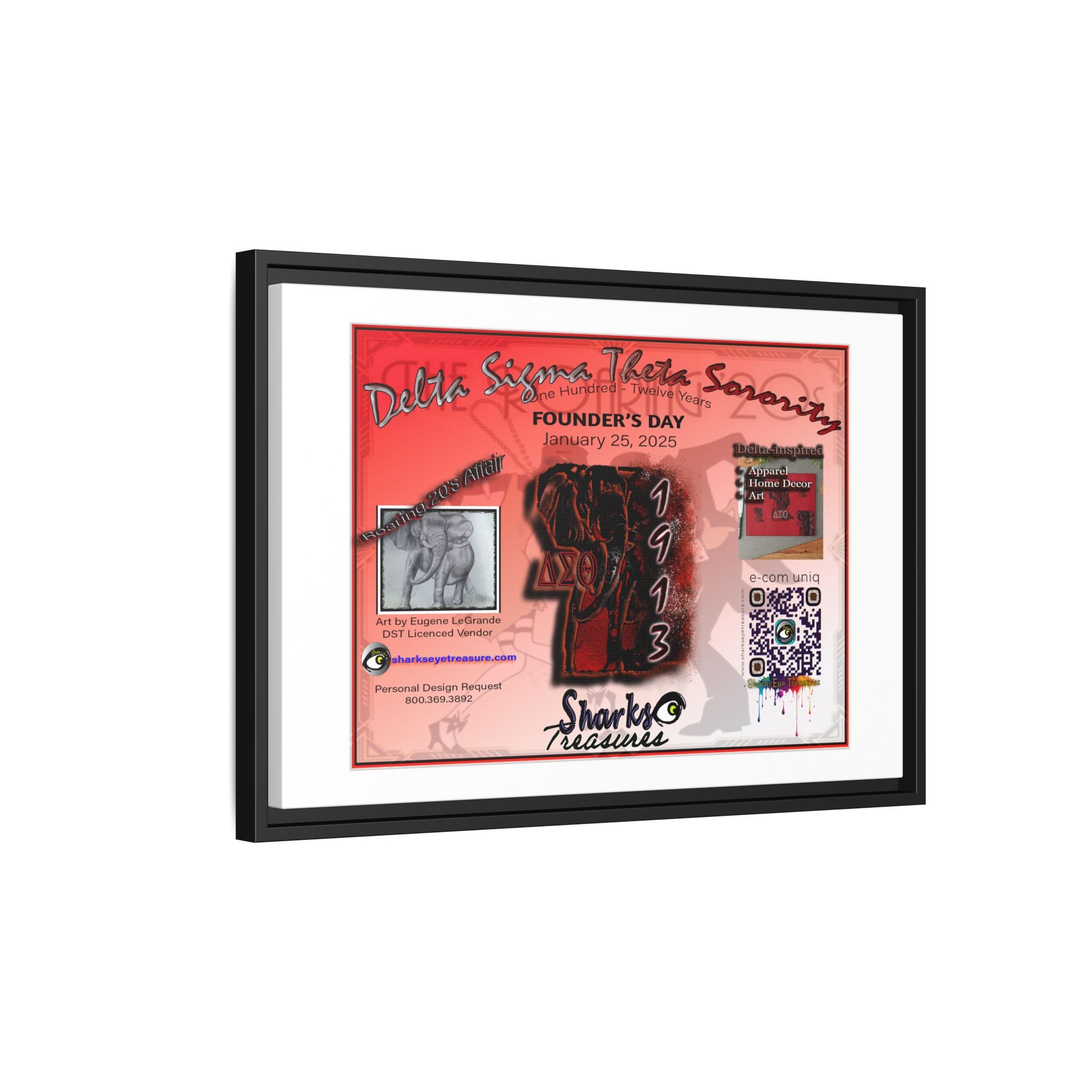 Matte Canvas, Framed (Multi-color) Delta Sigma Theta Collection by SharksEye Treasures