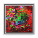 Matte Canvas, Framed (Multi-color) Lion Abstract Collection by SharksEye Treasures