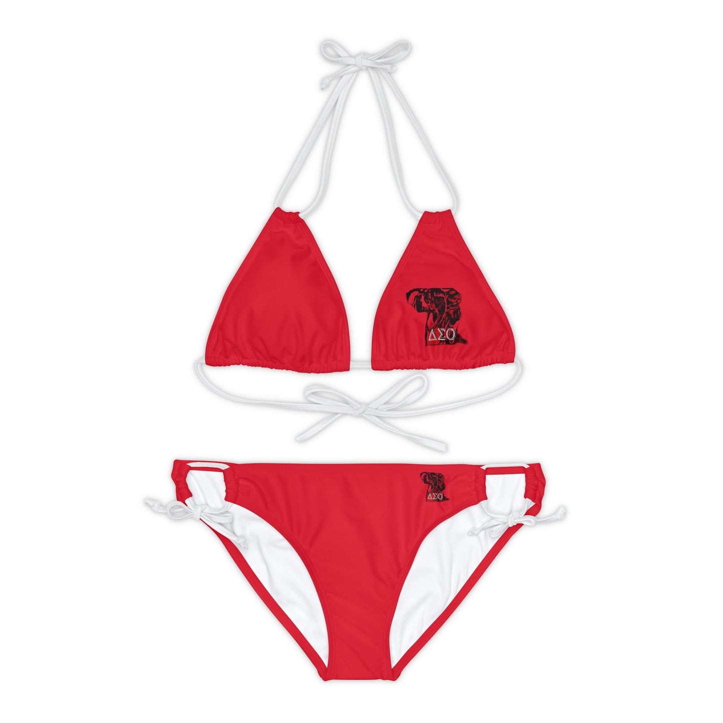 Strappy Bikini Set (AOP) Delta Sigma Theta Collection by SharksEye Treasures