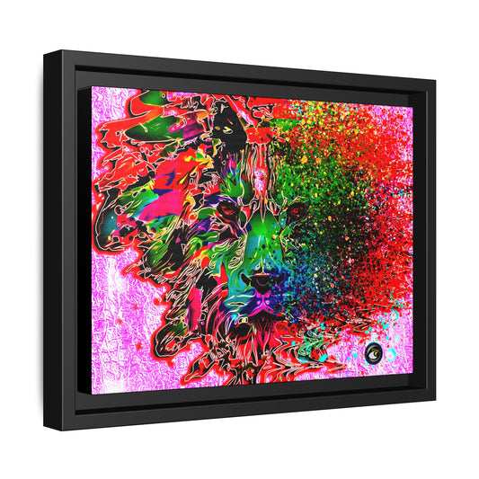 Matte Canvas, Framed (Multi-color) Lion Abstract Collection by SharksEye Treasures