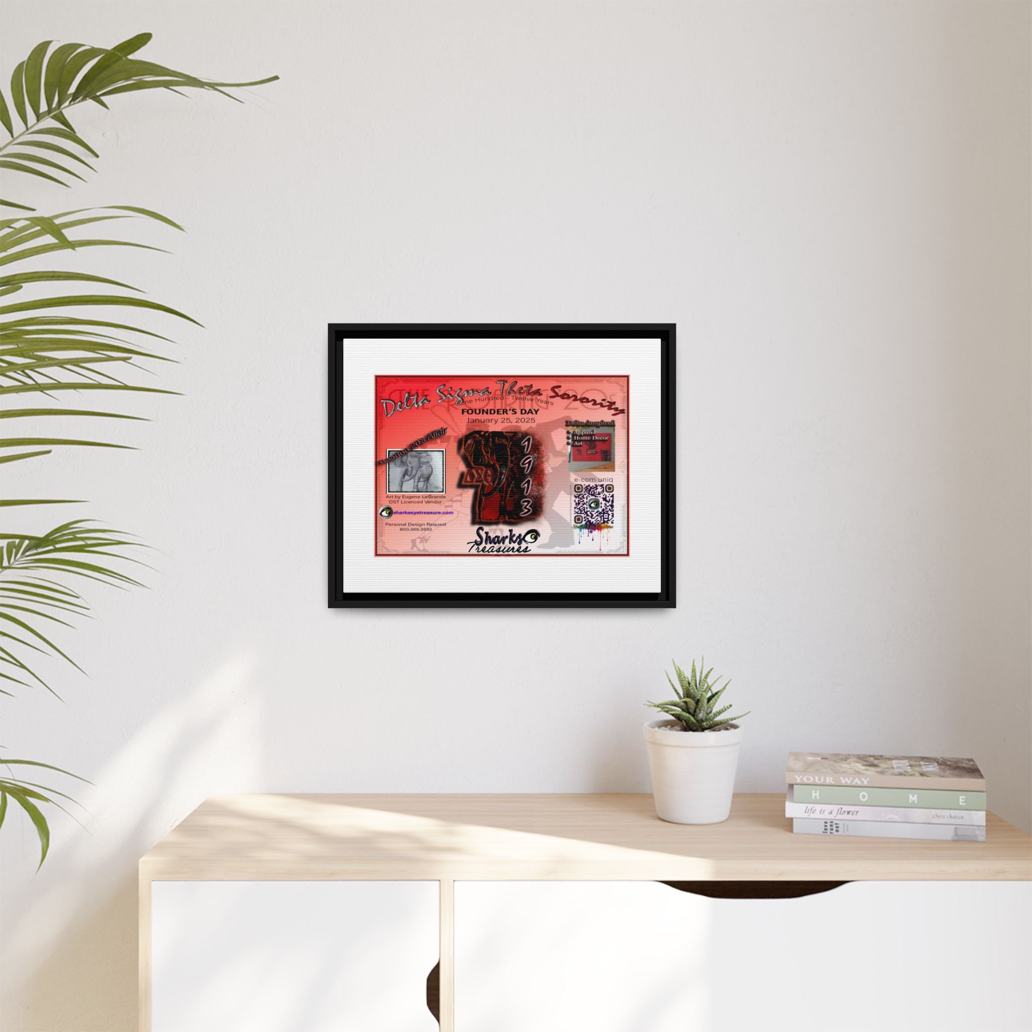 Matte Canvas, Framed (Multi-color) Delta Sigma Theta Collection by SharksEye Treasures