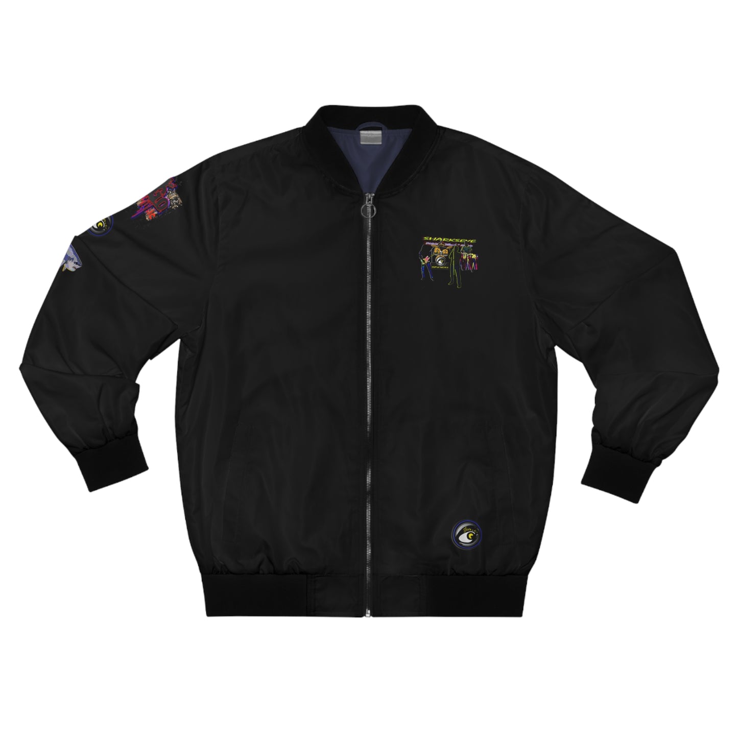 Men's Bomber Jacket (AOP) Go-Go Music Collection | Gift for him by SharksEye Treasures