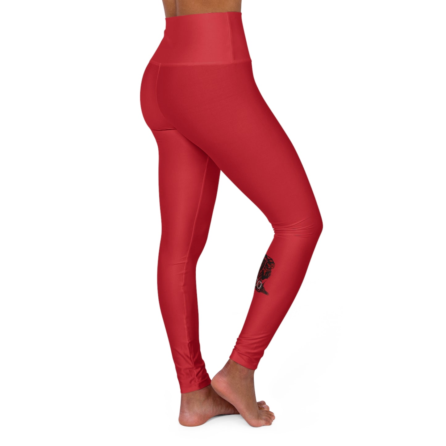 High Waisted Yoga Leggings (AOP) Delta Sigma Theta Collection by SharksEye Treasures