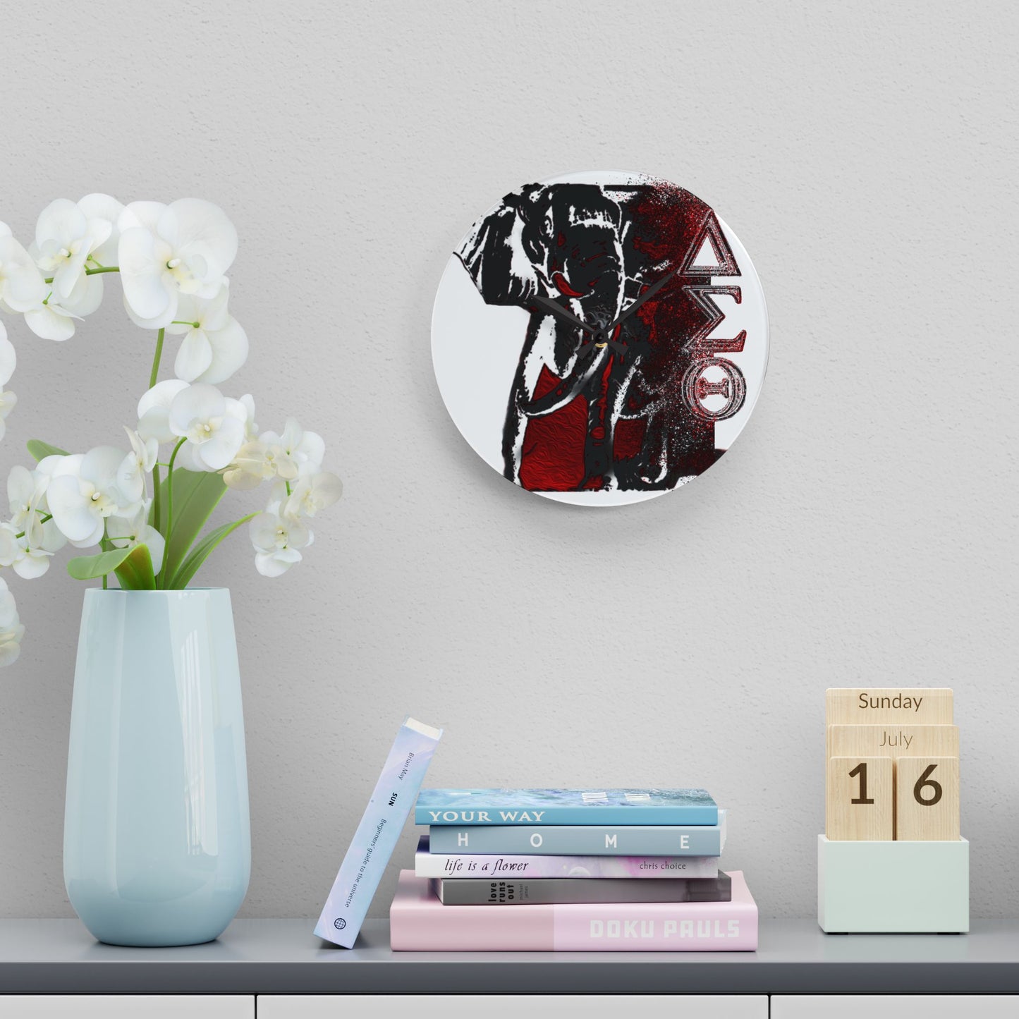 Acrylic Wall Clock Delta Sigma Theta Collection by SharksEye Treasures