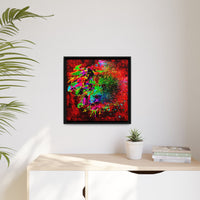 Matte Canvas, Framed (Multi-color) Lion Abstract Collection by SharksEye Treasures