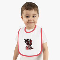 Baby Contrast Trim Jersey Bib Delta Sigma Theta Collection by SharksEye Treasures