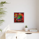 Matte Canvas, Framed (Multi-color) Lion Abstract Collection by SharksEye Treasures