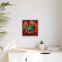 Matte Canvas, Framed (Multi-color) Lion Abstract Collection by SharksEye Treasures