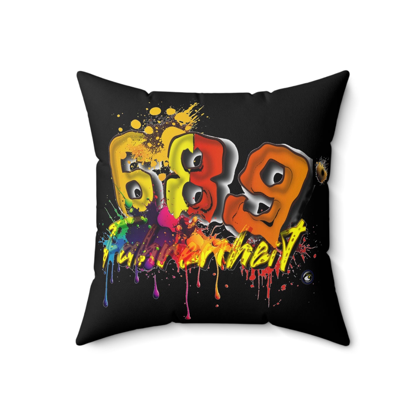 Spun Polyester Square Pillow 689 Fahrenheit Collection by SharksEye Treasures