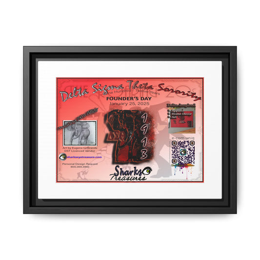 Matte Canvas, Framed (Multi-color) Delta Sigma Theta Collection by SharksEye Treasures