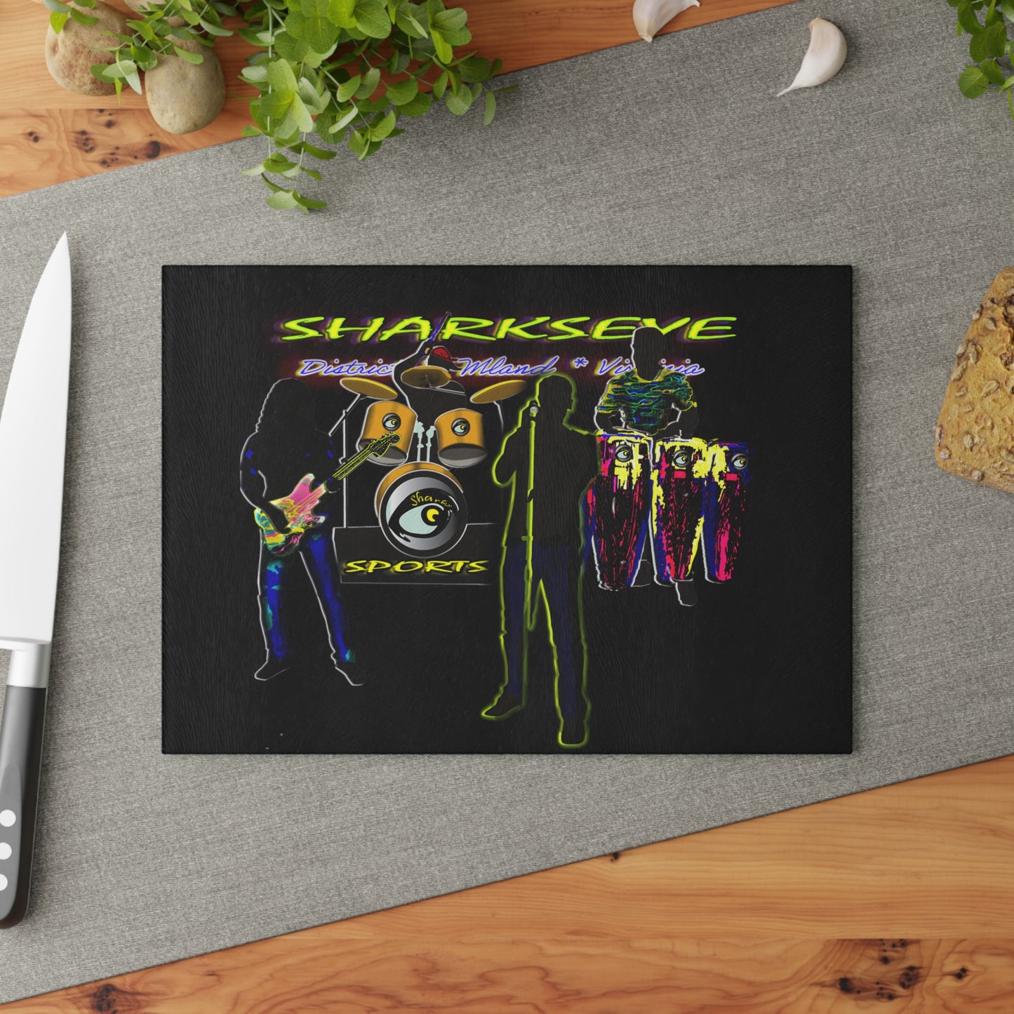 Glass Cutting Board Go-Go Music Collection | Kitchen | Housewarming | Gifts by SharksEye Treasures