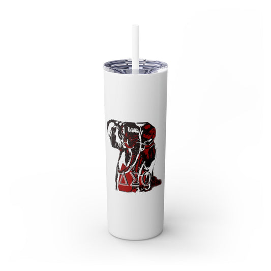 Skinny Tumbler with Straw, 20oz Delta Sigma Theta Collection by SharksEye Treasures