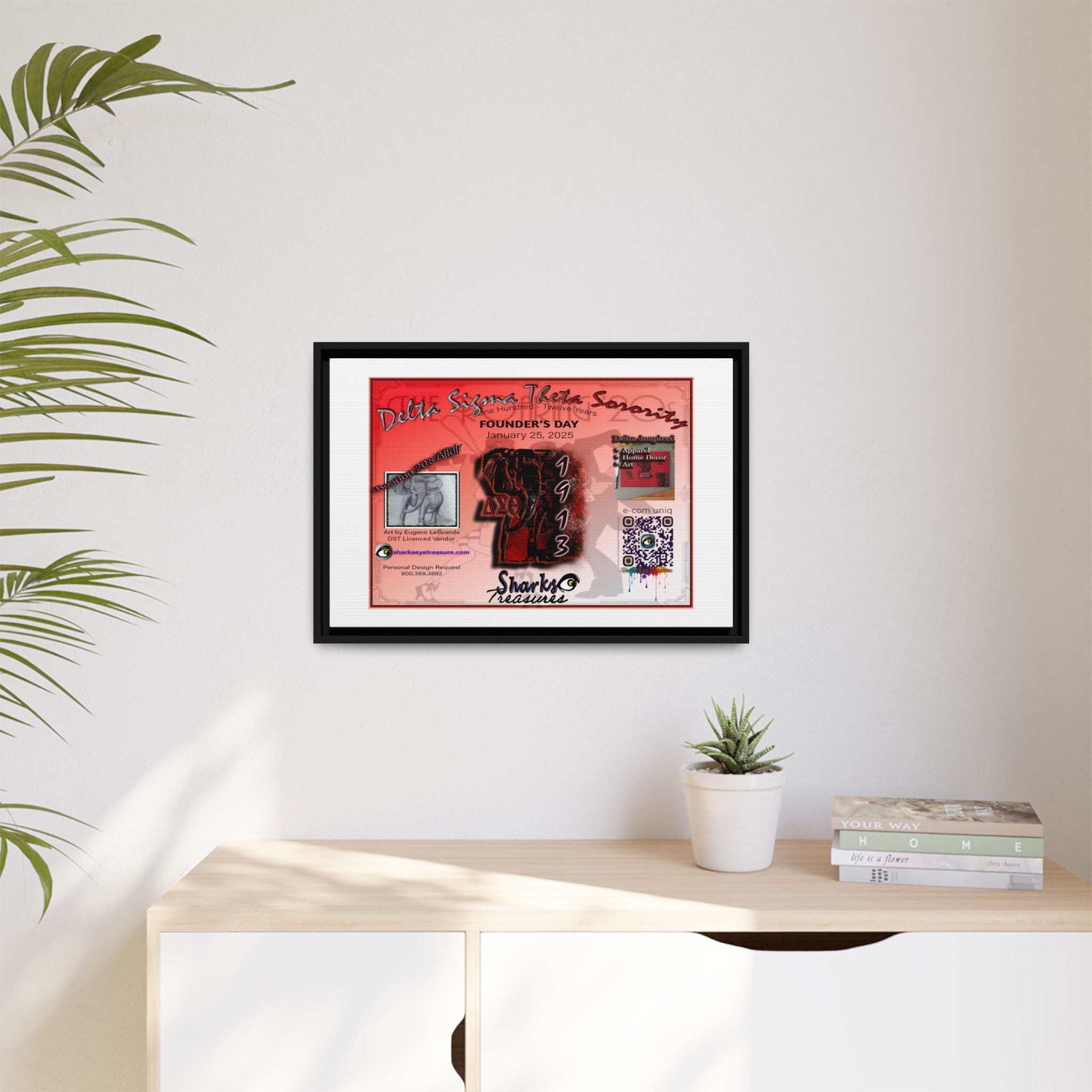 Matte Canvas, Framed (Multi-color) Delta Sigma Theta Collection by SharksEye Treasures