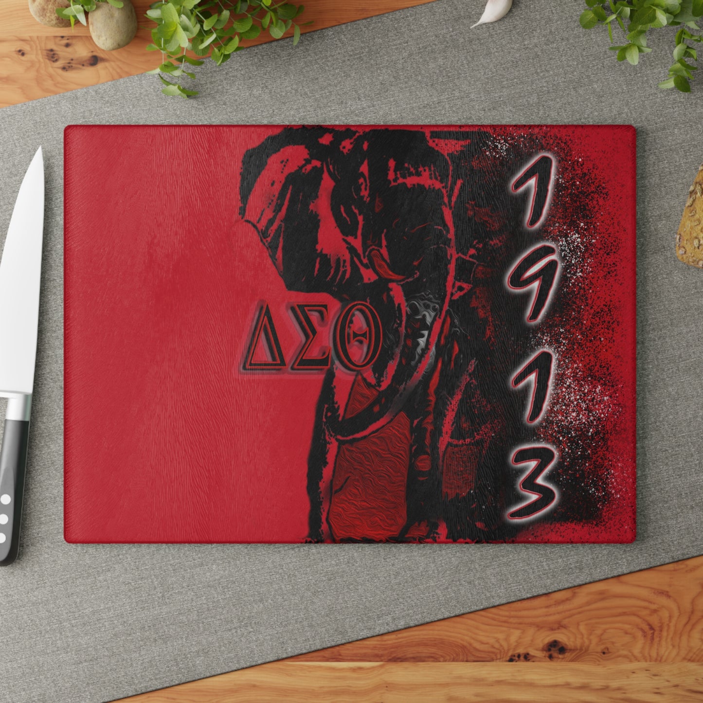 Glass Cutting Board Delta Sigma Theta Sorority by SharksEye Treasures