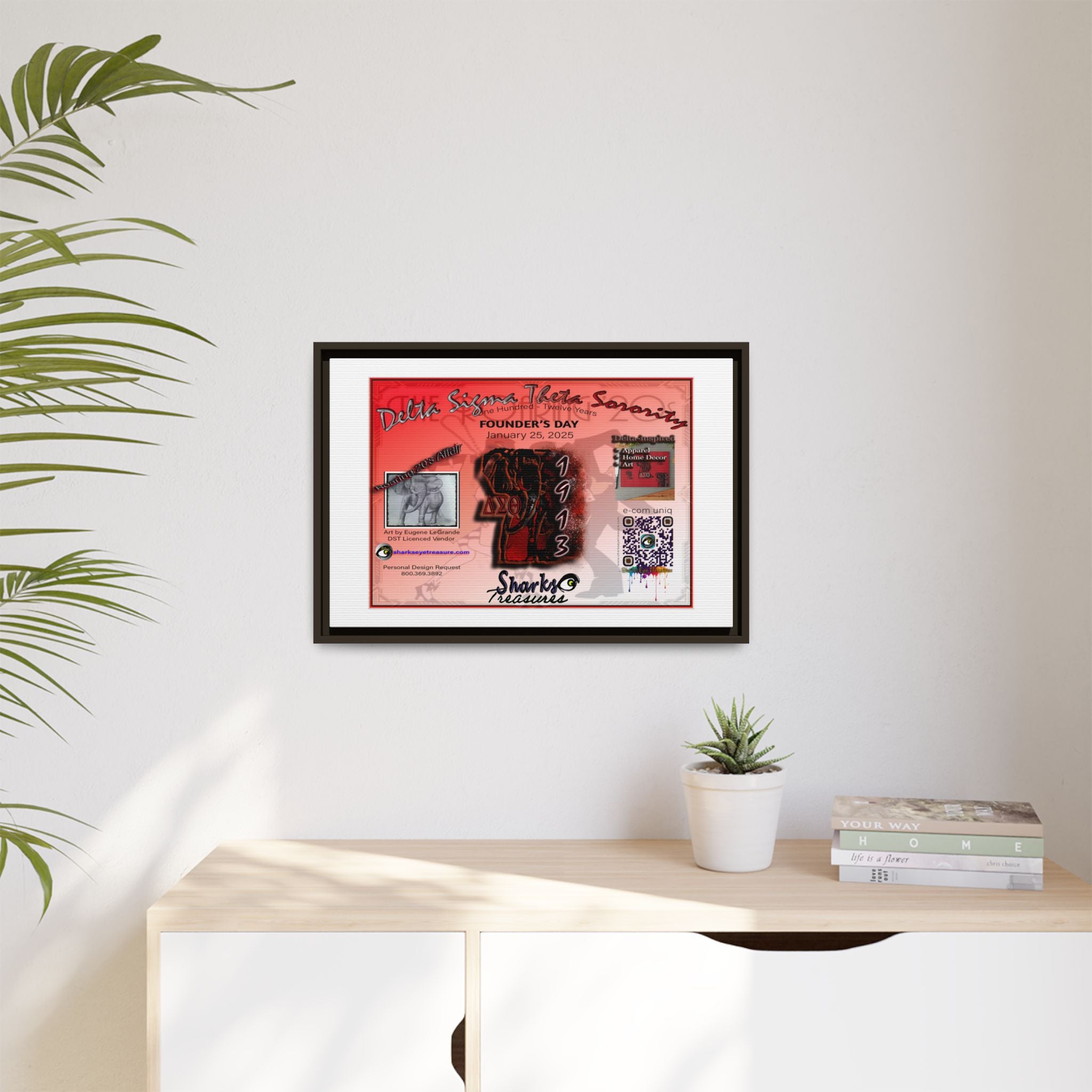 Matte Canvas, Framed (Multi-color) Delta Sigma Theta Collection by SharksEye Treasures