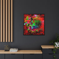 Matte Canvas, Framed (Multi-color) Lion Abstract Collection by SharksEye Treasures