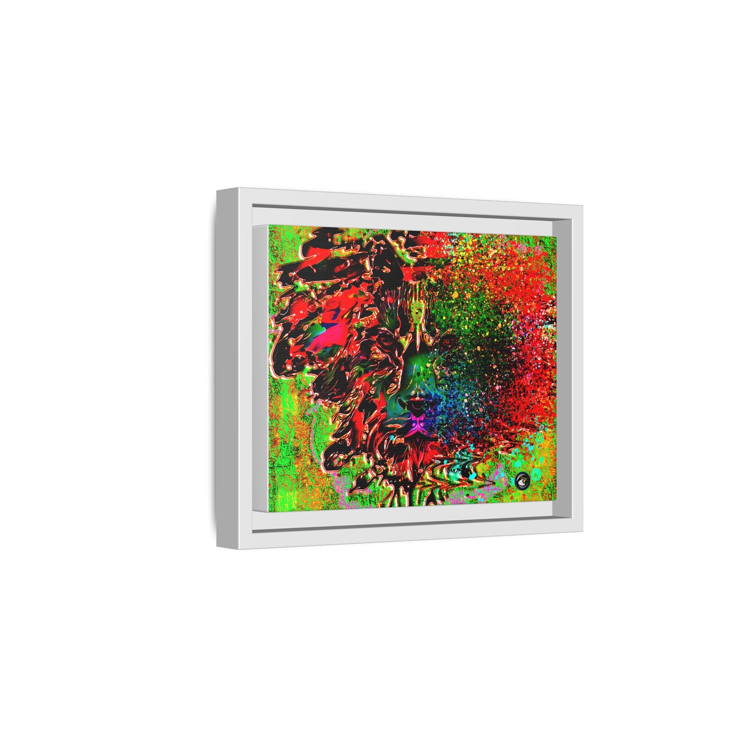 Matte Canvas, Framed (Multi-color) Lion Abstract Collection by SharksEye Treasures