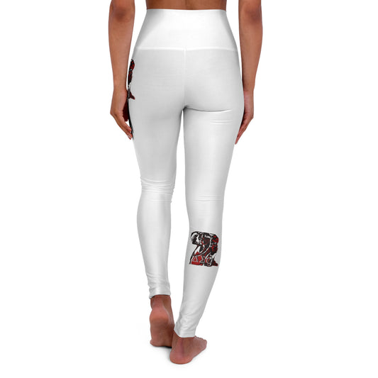 High Waisted Yoga Leggings (AOP) Delta Sigma Theta Collection by SharksEye Treasures