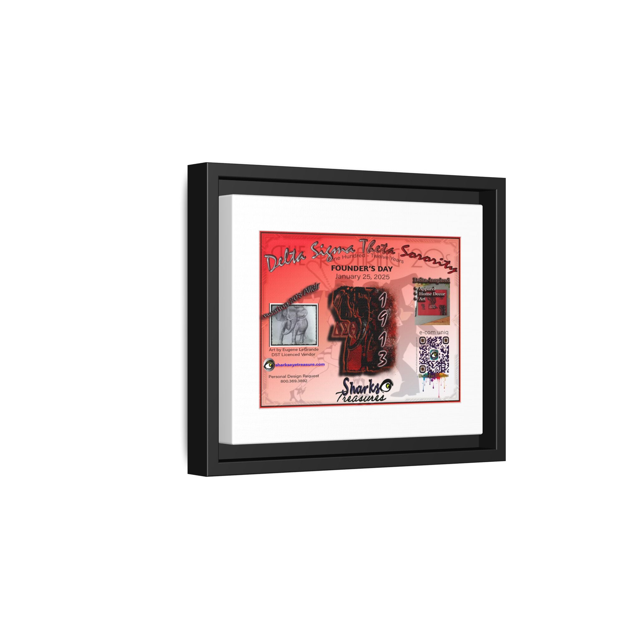 Matte Canvas, Framed (Multi-color) Delta Sigma Theta Collection by SharksEye Treasures