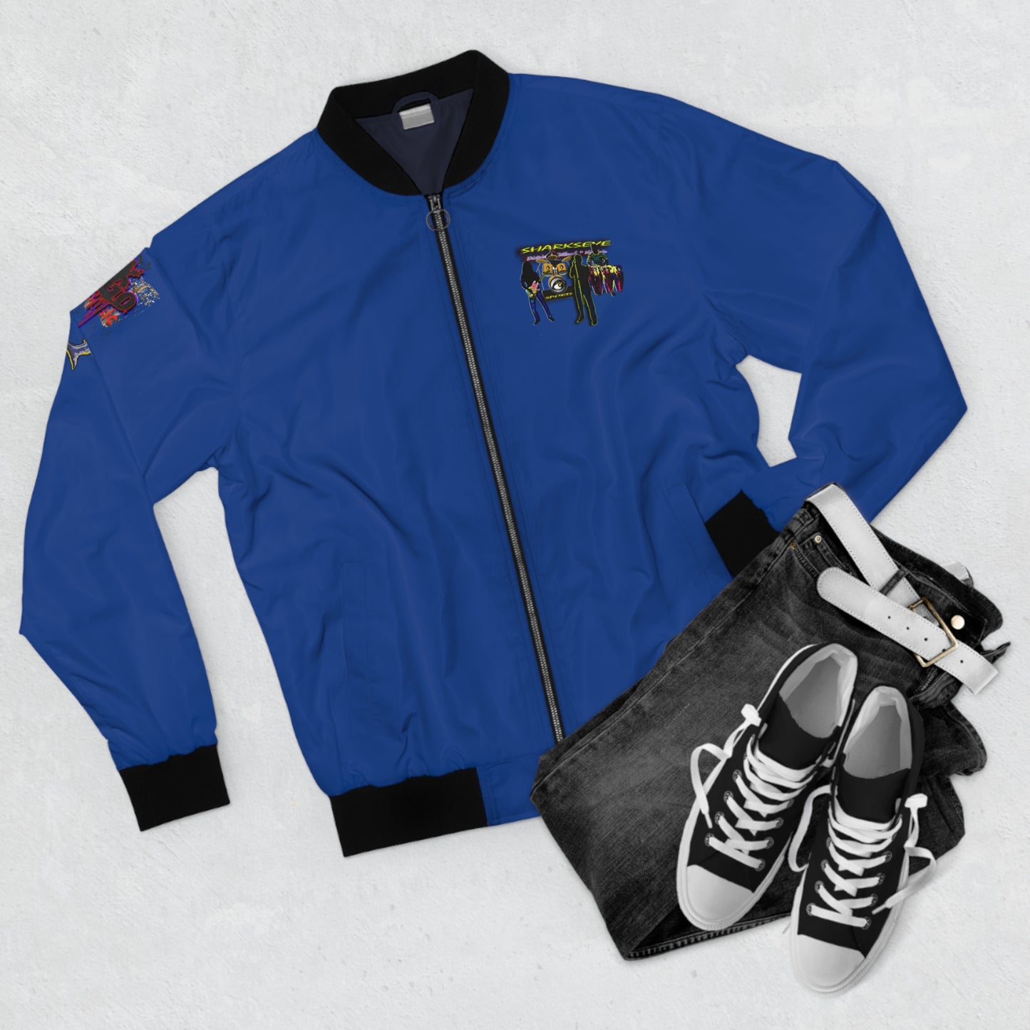 Men's Bomber Jacket (AOP) GO-GO Music Collection | Gift for him by SharksEye Treasures