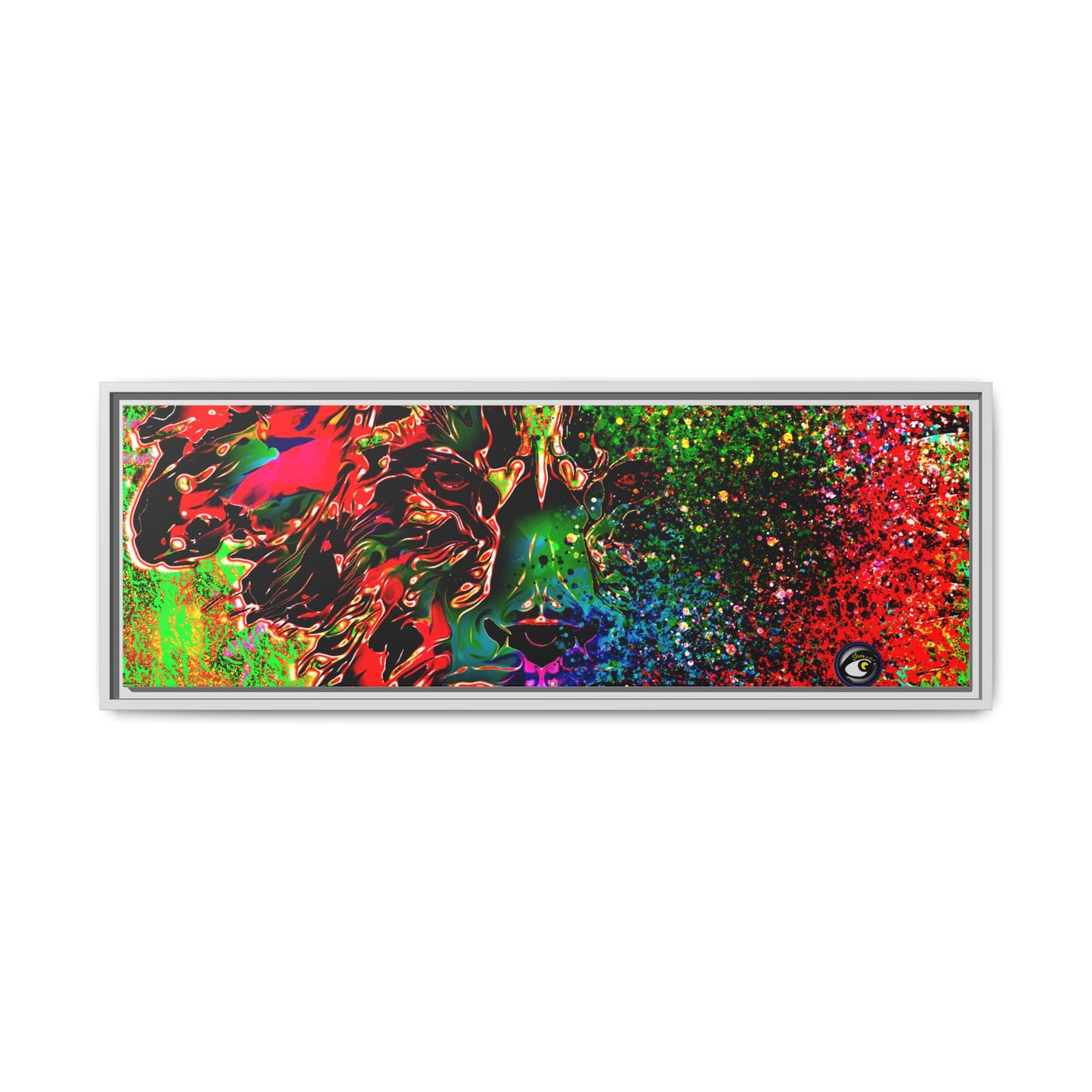 Matte Canvas, Framed (Multi-color) Lion Abstract Collection by SharksEye Treasures