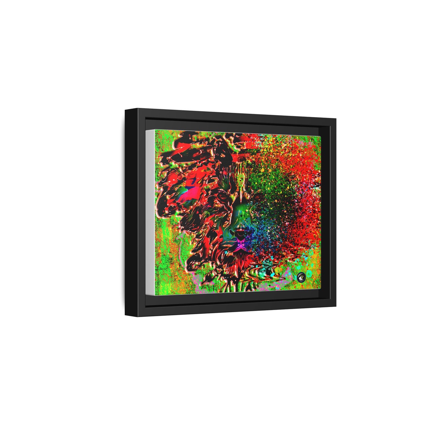 Matte Canvas, Framed (Multi-color) Lion Abstract Collection by SharksEye Treasures