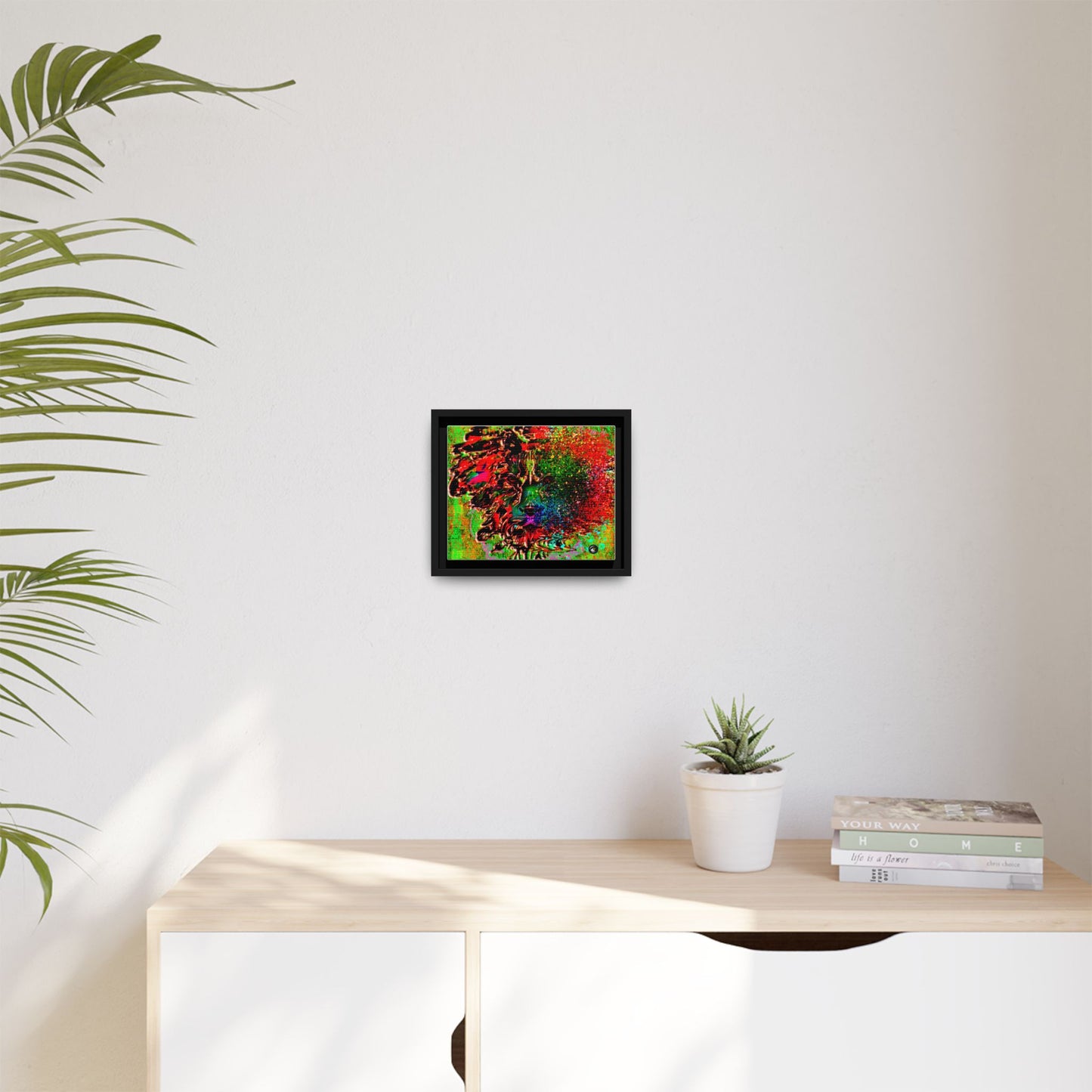 Matte Canvas, Framed (Multi-color) Lion Abstract Collection by SharksEye Treasures