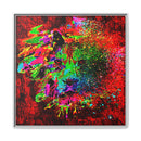 Matte Canvas, Framed (Multi-color) Lion Abstract Collection by SharksEye Treasures