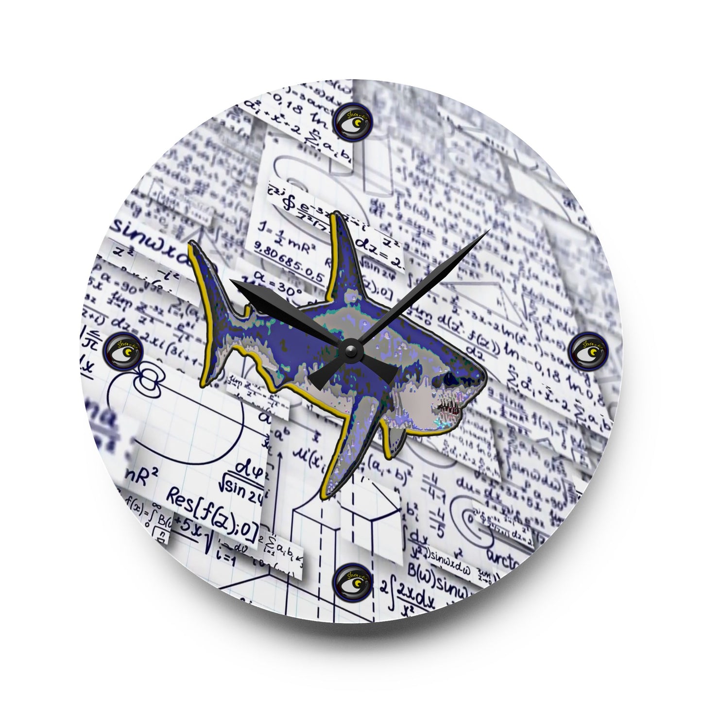 Acrylic Wall Clock Crazy Math Equation Collection | Math Art | Gift | Housewarming by SharksEye Treasures