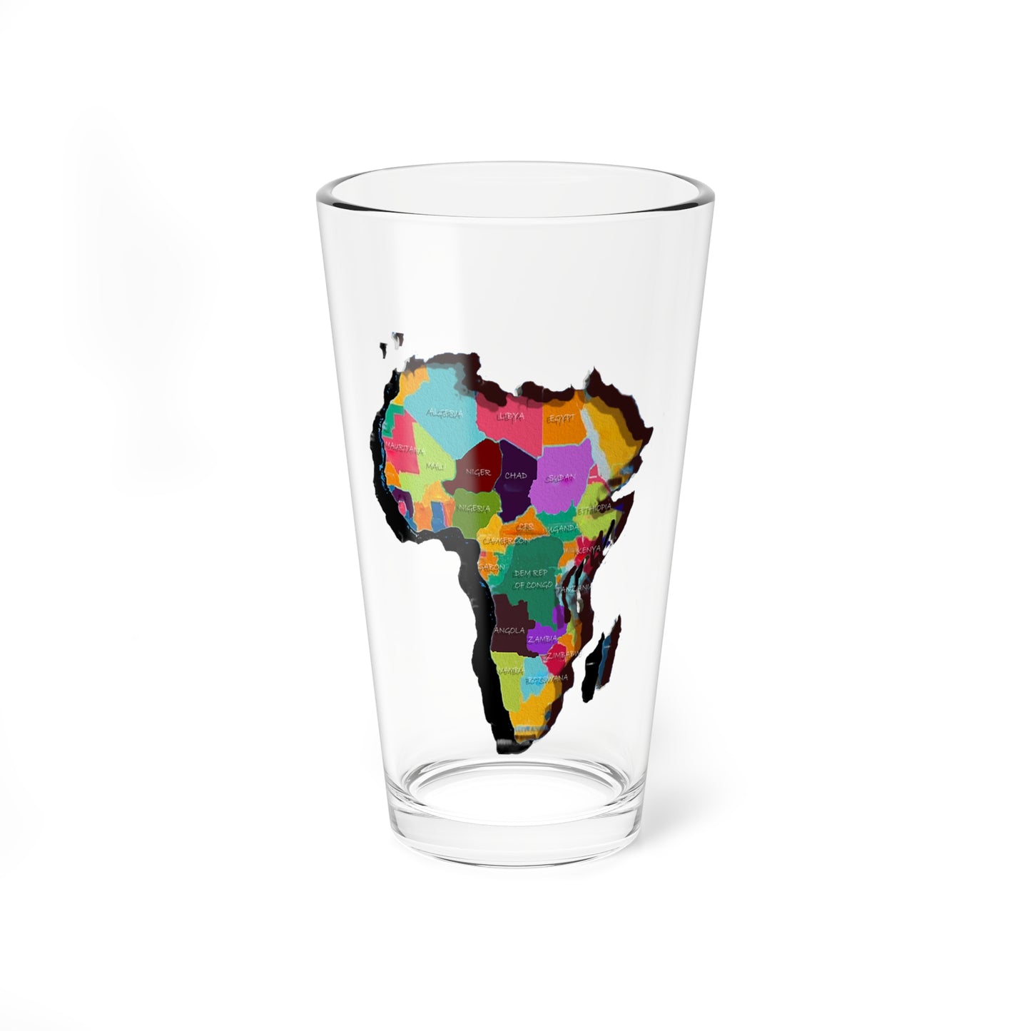 Mixing Glass, 16oz Motherland Africa Collection by SharksEye Treasures