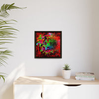 Matte Canvas, Framed (Multi-color) Lion Abstract Collection by SharksEye Treasures