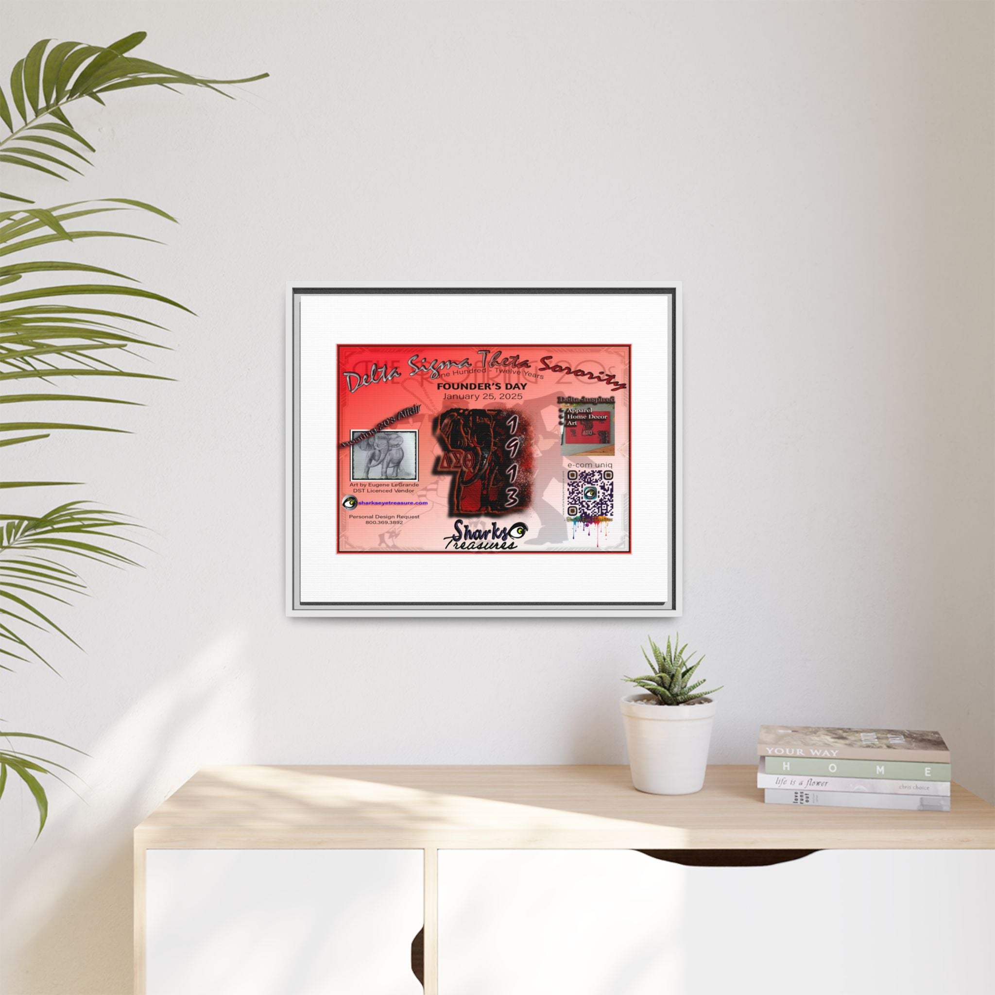 Matte Canvas, Framed (Multi-color) Delta Sigma Theta Collection by SharksEye Treasures
