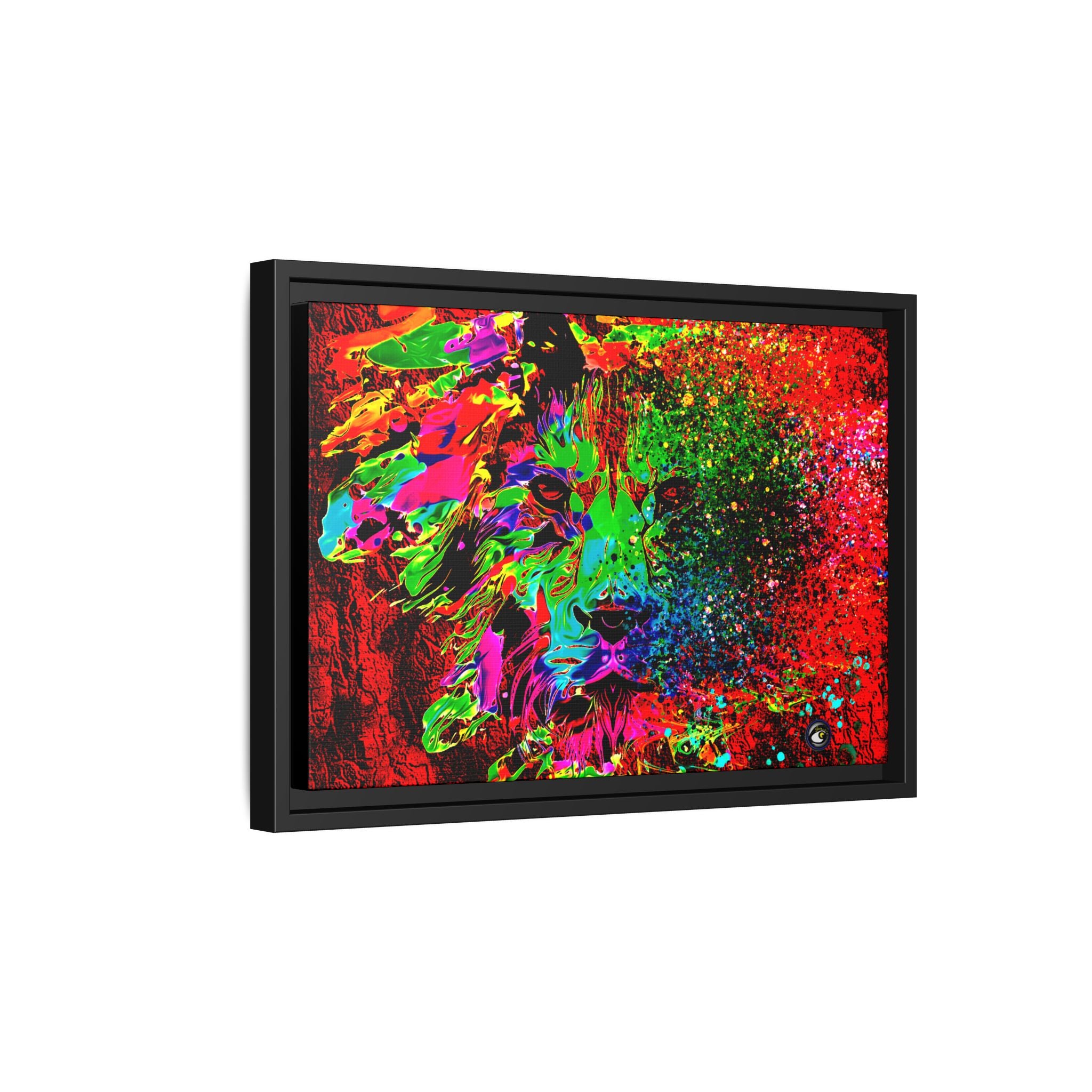 Matte Canvas, Framed (Multi-color) Lion Abstract Collection by SharksEye Treasures