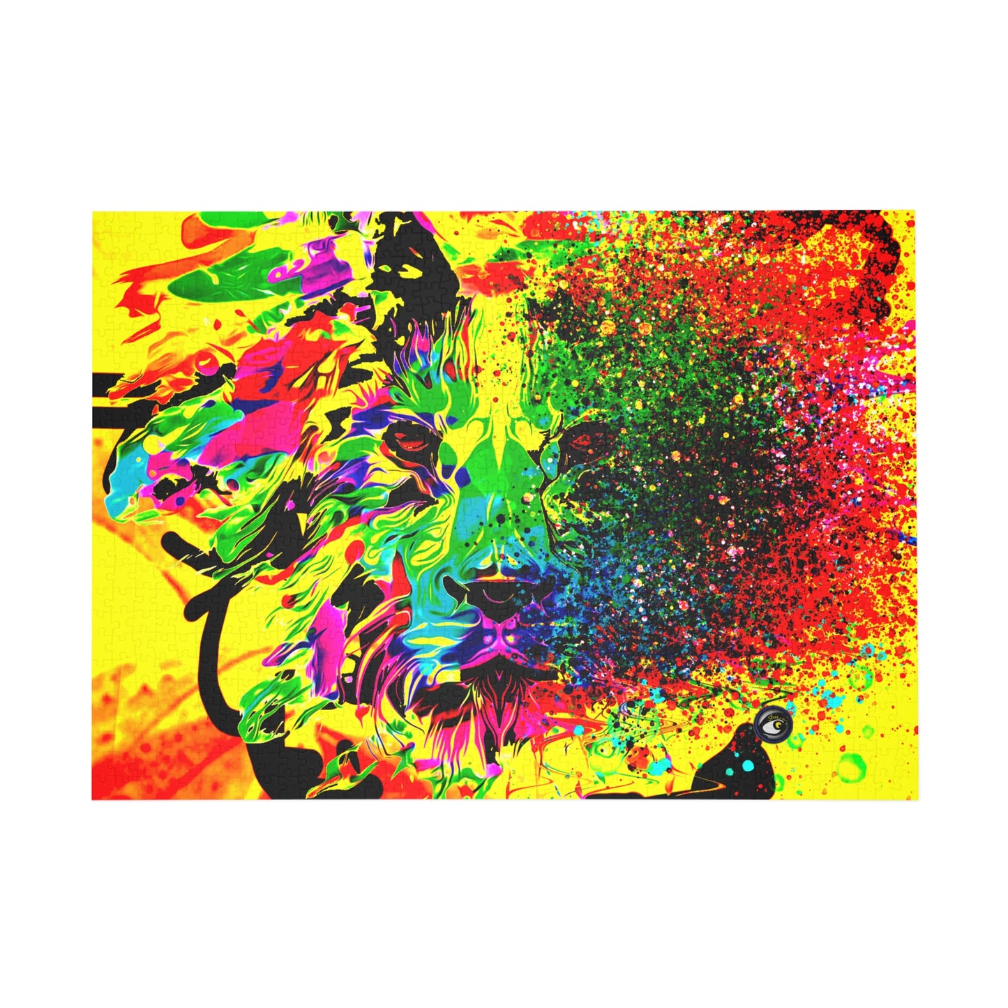 Crazy Puzzle (500, 1000-Piece) Lion Abstract Collection by SharksEye Treasures