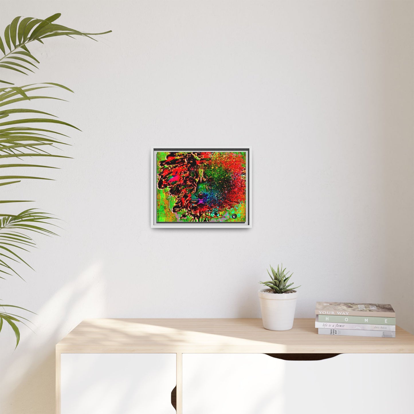 Matte Canvas, Framed (Multi-color) Lion Abstract Collection by SharksEye Treasures