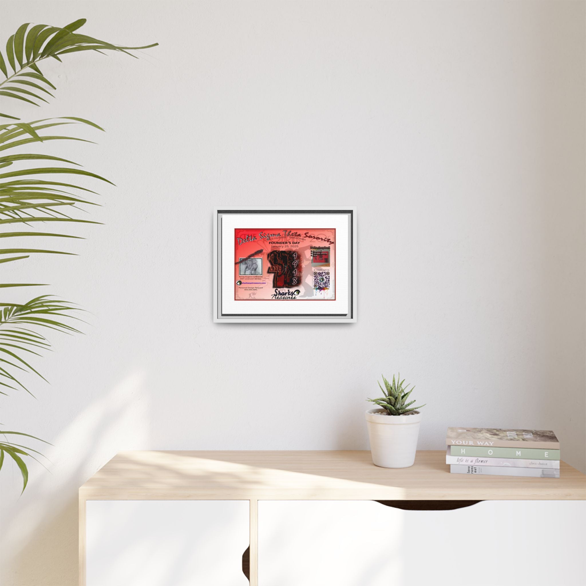 Matte Canvas, Framed (Multi-color) Delta Sigma Theta Collection by SharksEye Treasures