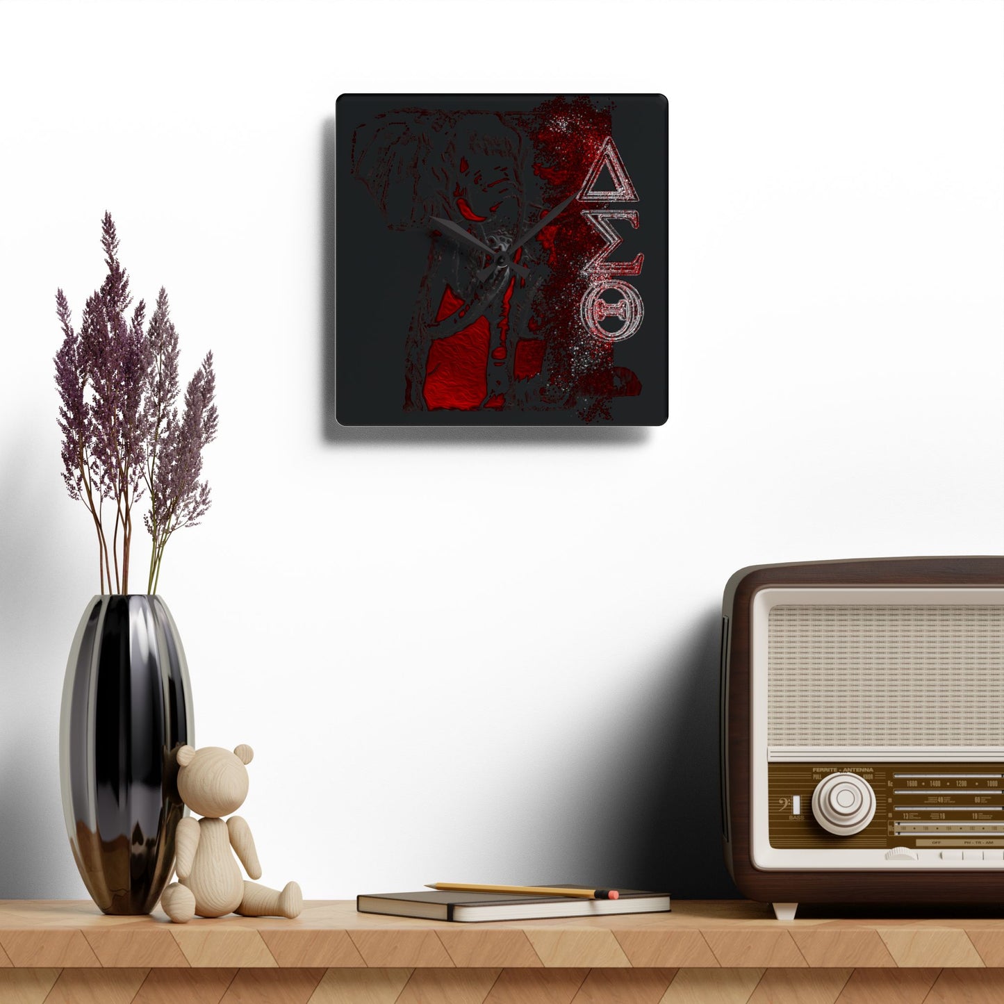 Acrylic Wall Clock Delta Sigma Theta Collection by SharksEye Treasures