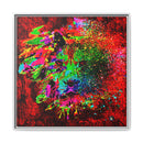 Matte Canvas, Framed (Multi-color) Lion Abstract Collection by SharksEye Treasures