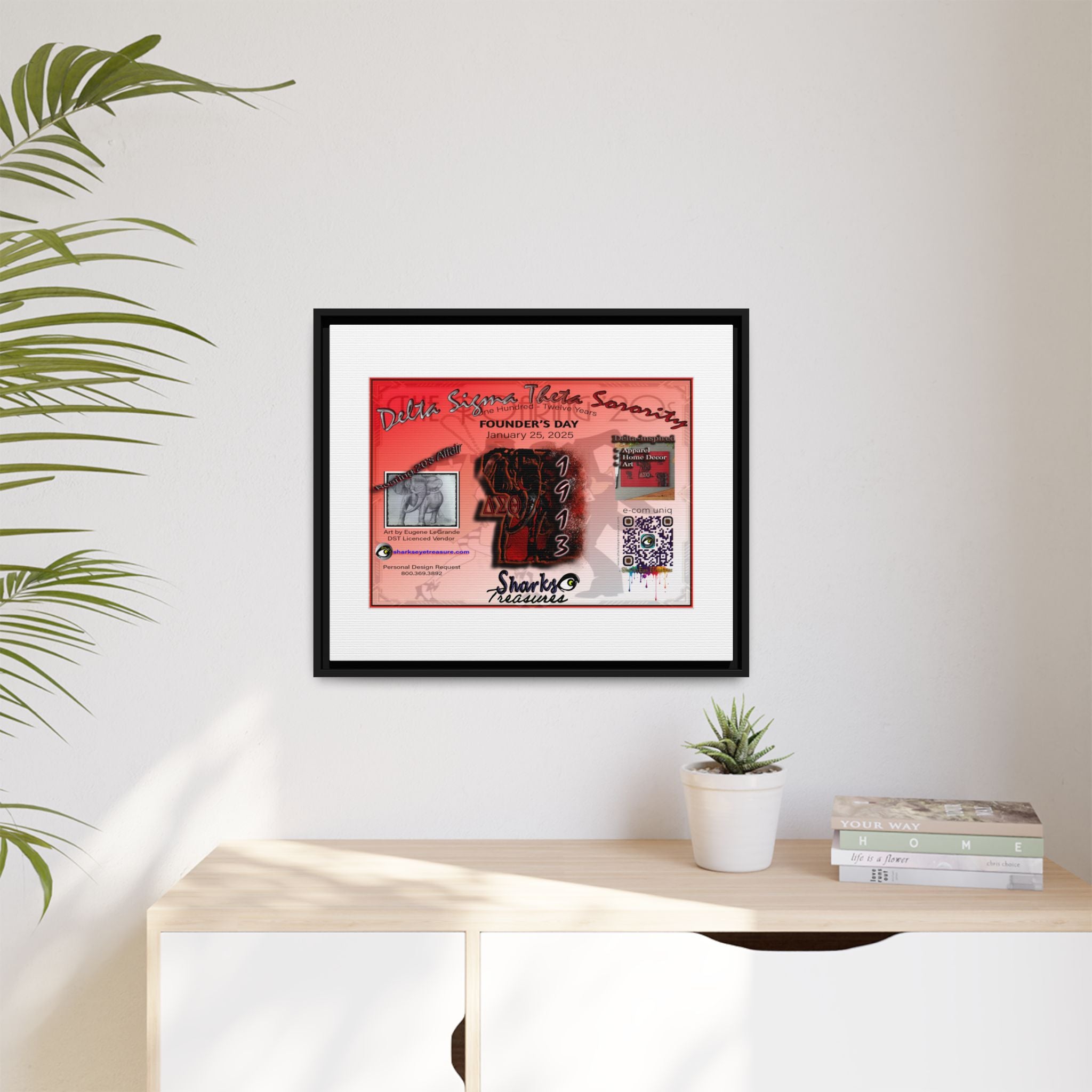 Matte Canvas, Framed (Multi-color) Delta Sigma Theta Collection by SharksEye Treasures