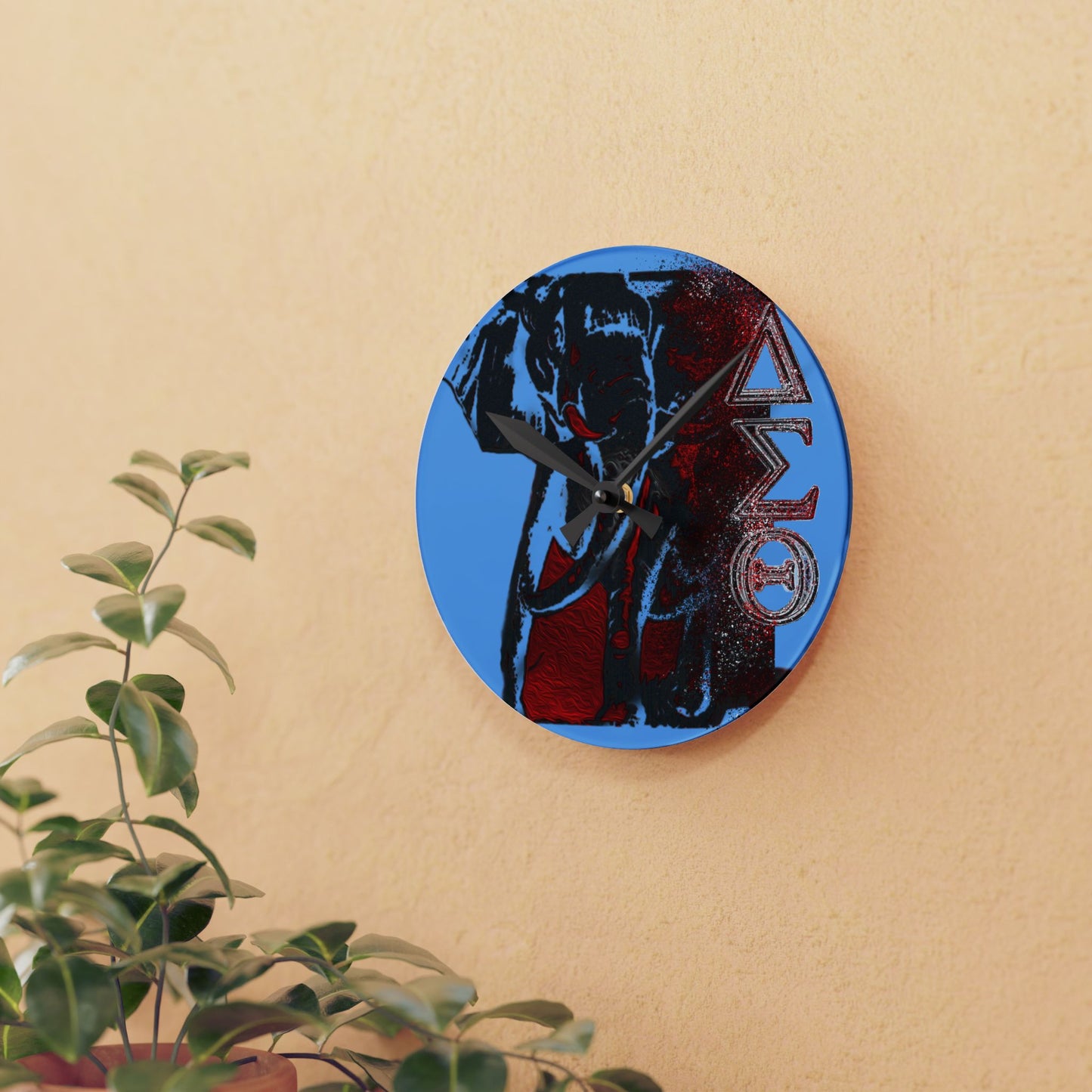 Acrylic Wall Clock Delta Sigma Theta Collection by SharksEye Treasures.