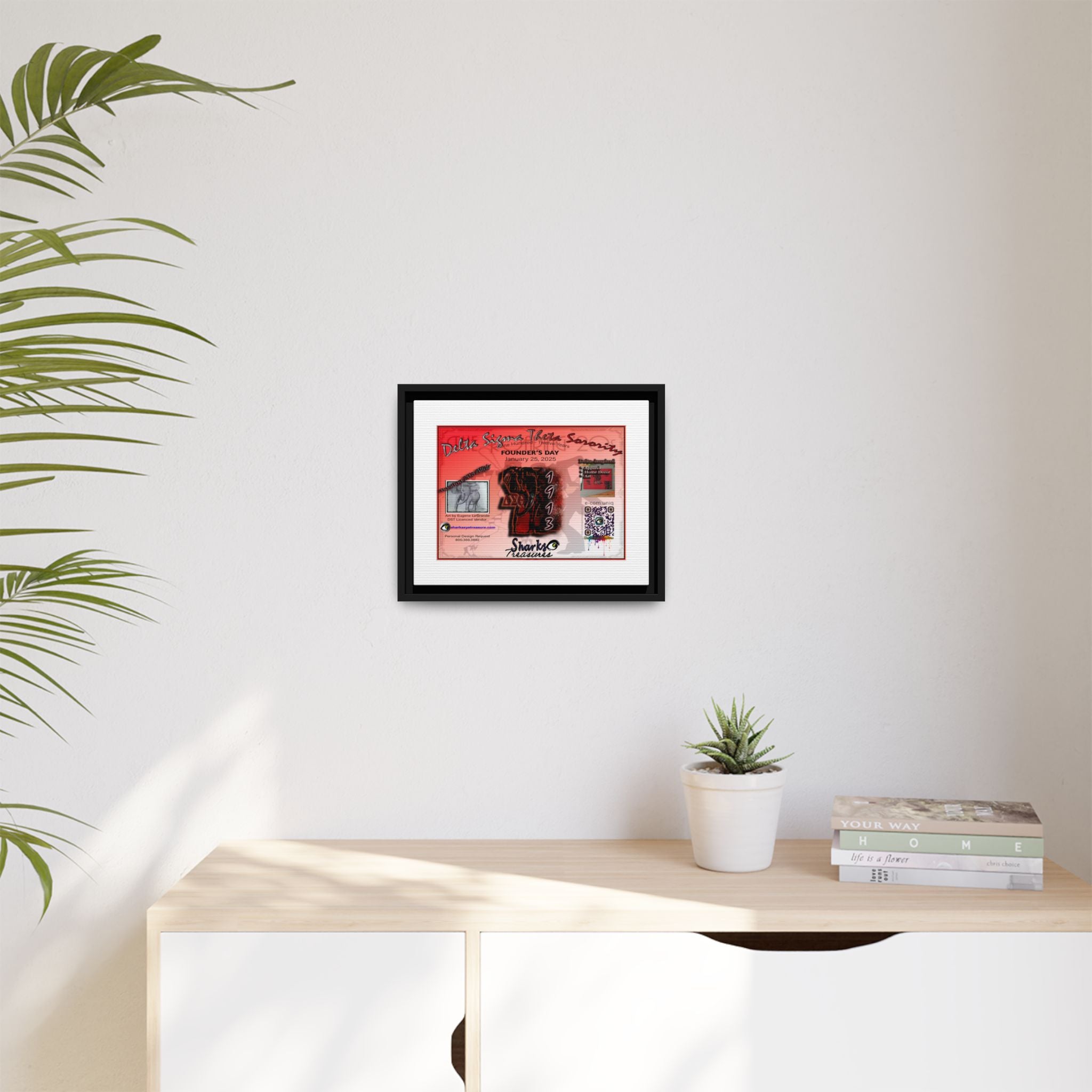 Matte Canvas, Framed (Multi-color) Delta Sigma Theta Collection by SharksEye Treasures