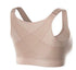 Beige posture correcting push-up bra with wide straps and supportive back design